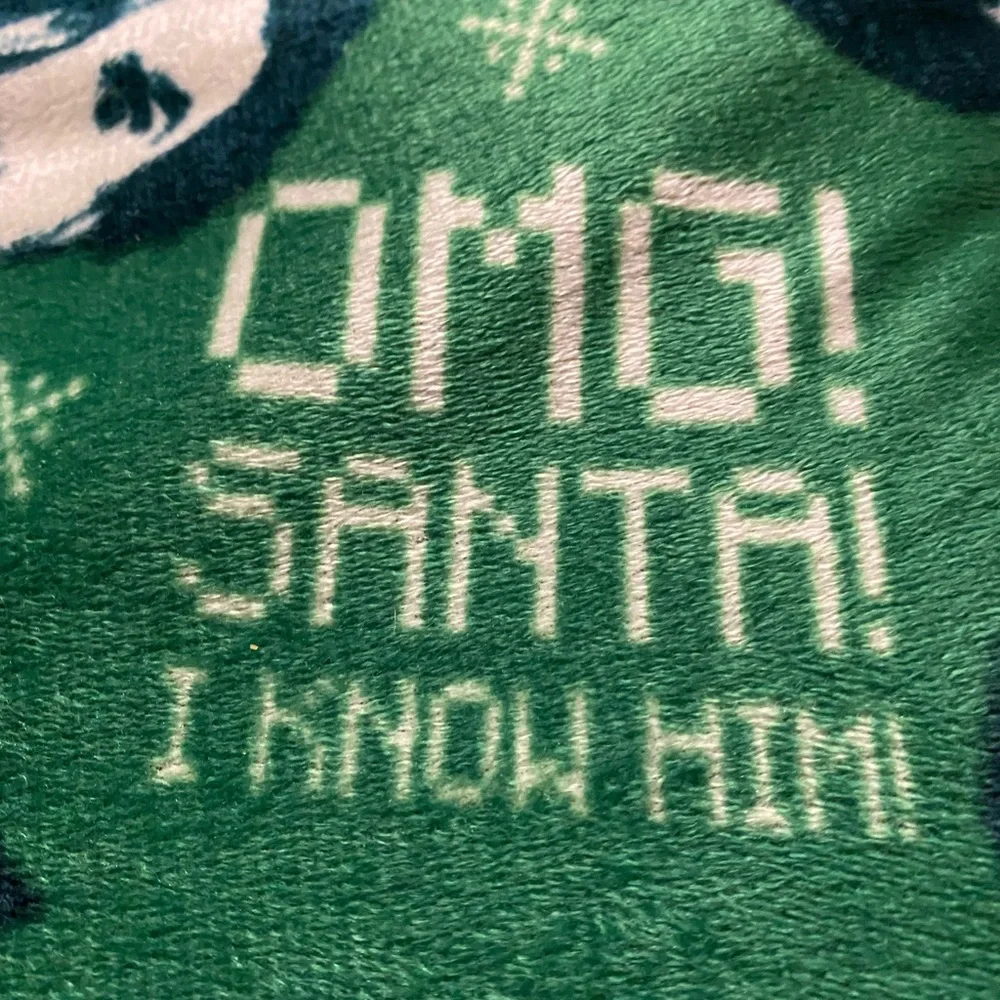 Buddy The Elf OMG Santa I Know Him Christmas Green Sleep Pant Size Medium Unisex